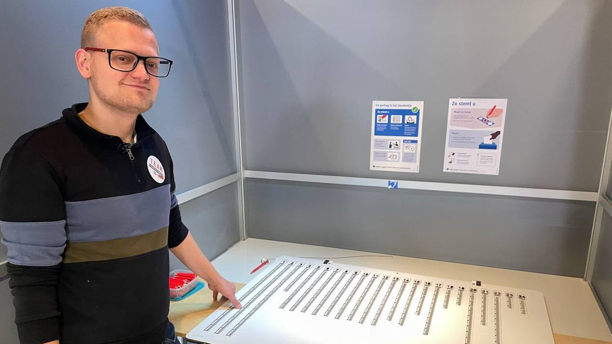 Stemmen met een loep of met gebarentolk: in Enschede en Losser kan het