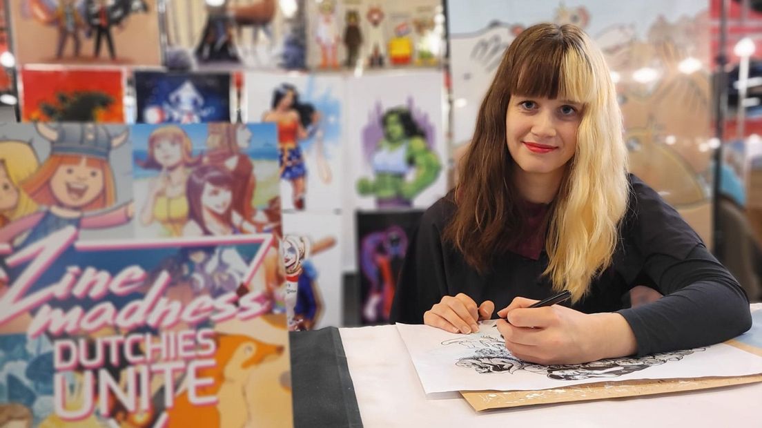 Thessa Blijleven staat als vrouwelijke striptekenaar ook op de Stripdagen