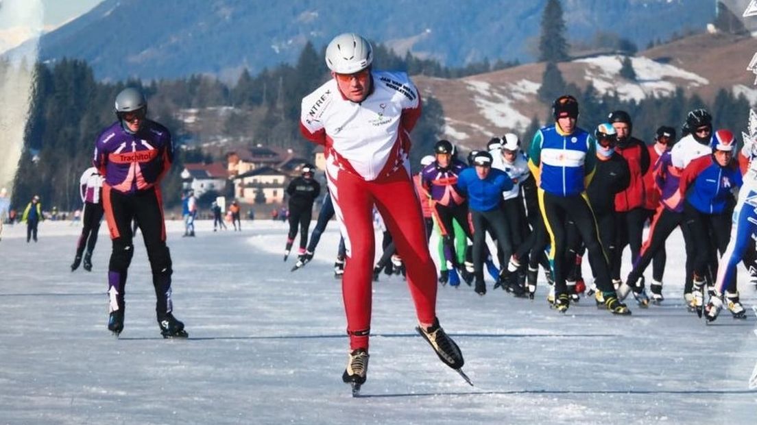 Harald Homan heeft 200 kilometer geschaatst voor het goede doel (Rechten: eigen foto)