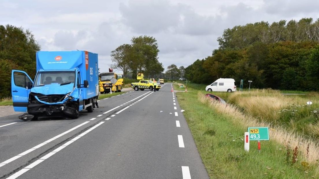 Gewonde bij kop-staartbotsing N57