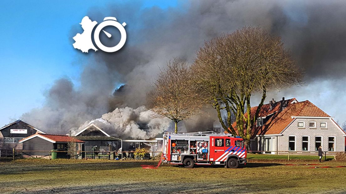 In de nieuwsminuut vandaag onder meer een stalbrand in Kerkenveld (Rechten: Persbureau Meter)