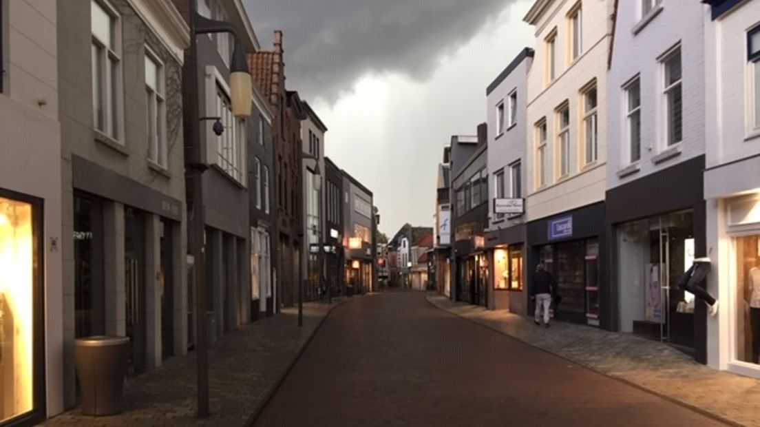 Lege winkelstraat in Goes