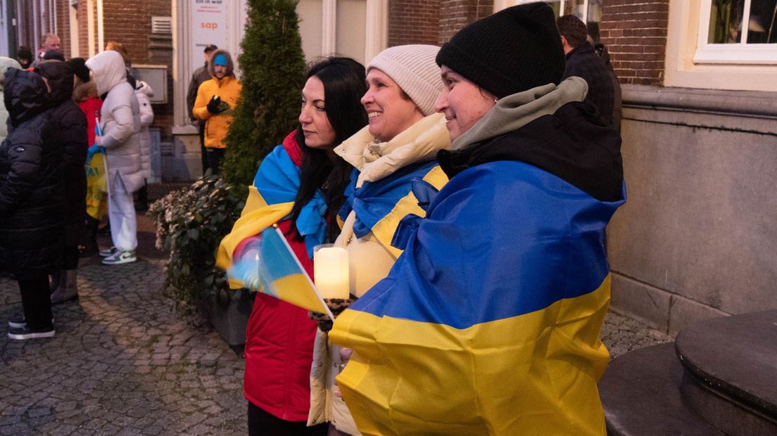 Oekraïners by de ljochtsjestocht