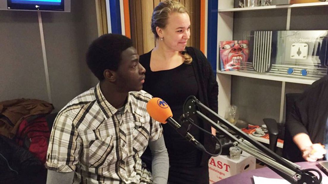 Rachid Traoré met zijn begeleider Lianne van der Werf van het Alfa-college