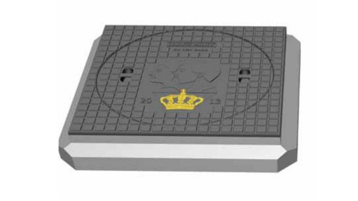 Kroningsdeksel voor ingang dorpshuis Wilhelminaoord