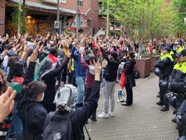 Urenlange demonstratie en bezetting Universiteit Leiden voorbij