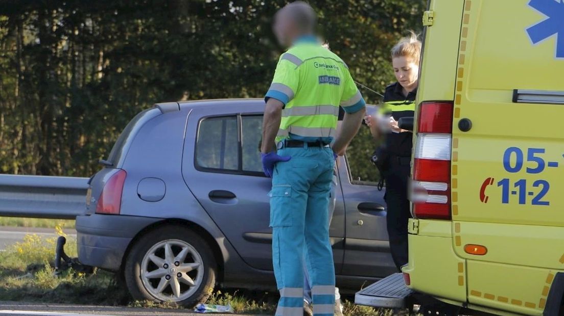 Inzittende van auto gewond