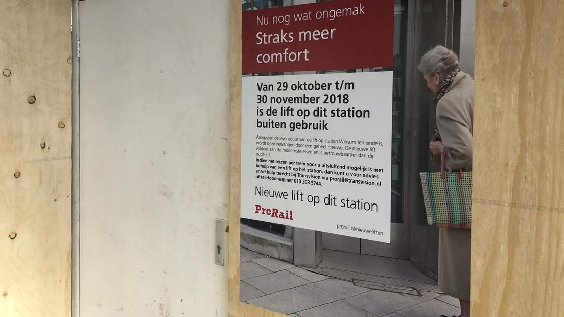 Het bericht waarmee ProRail reizigers op de hoogte brengt van de werkzaamheden