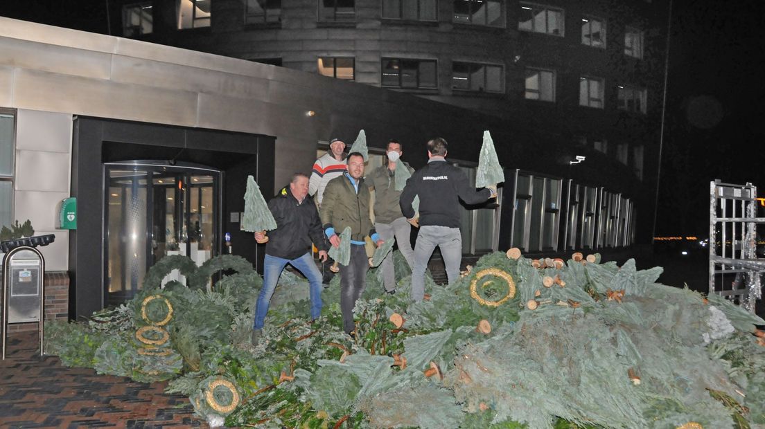 Protest kerstbomen Zierikzee