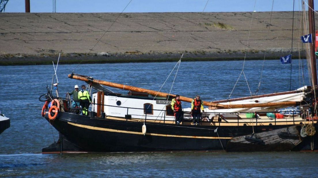 De giek van deze boot brak af