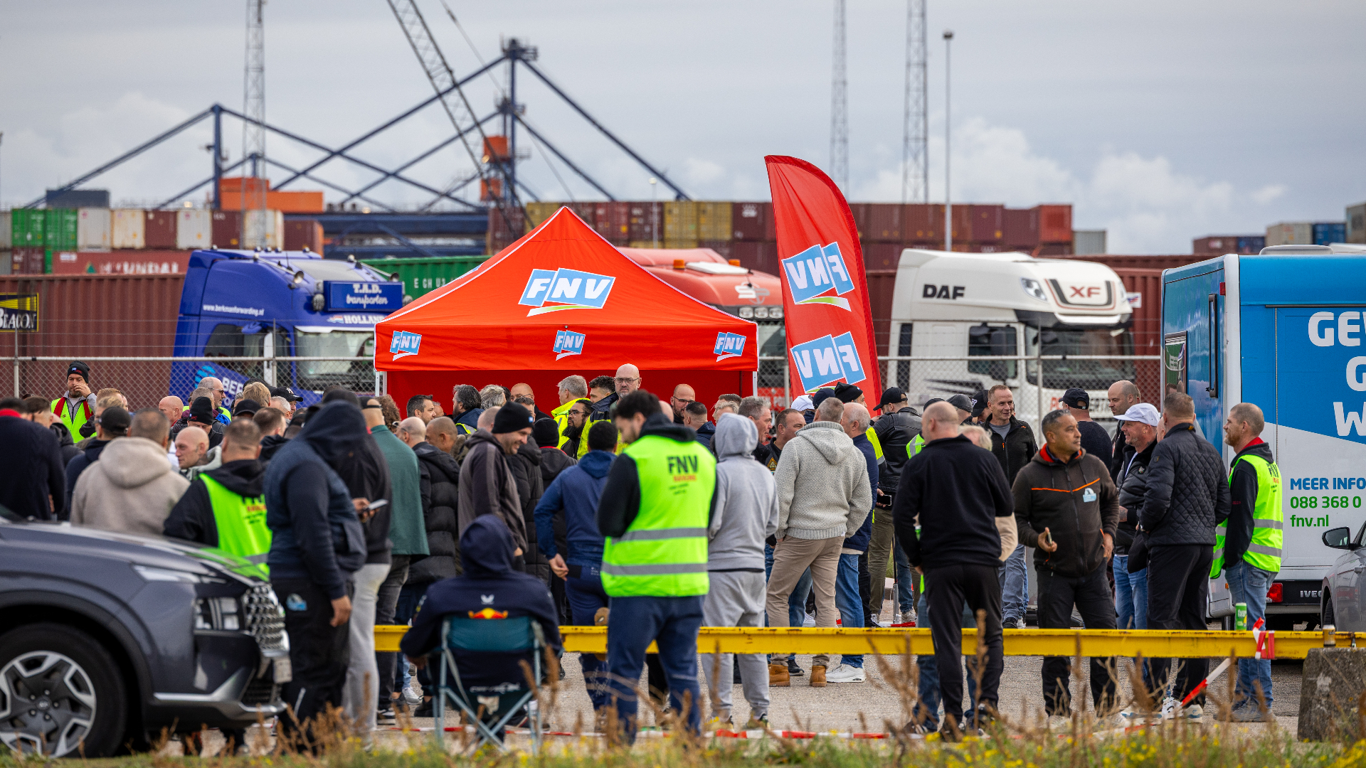 Sjorders begonnen woensdag met hun acties die vrijdag doorgaan.