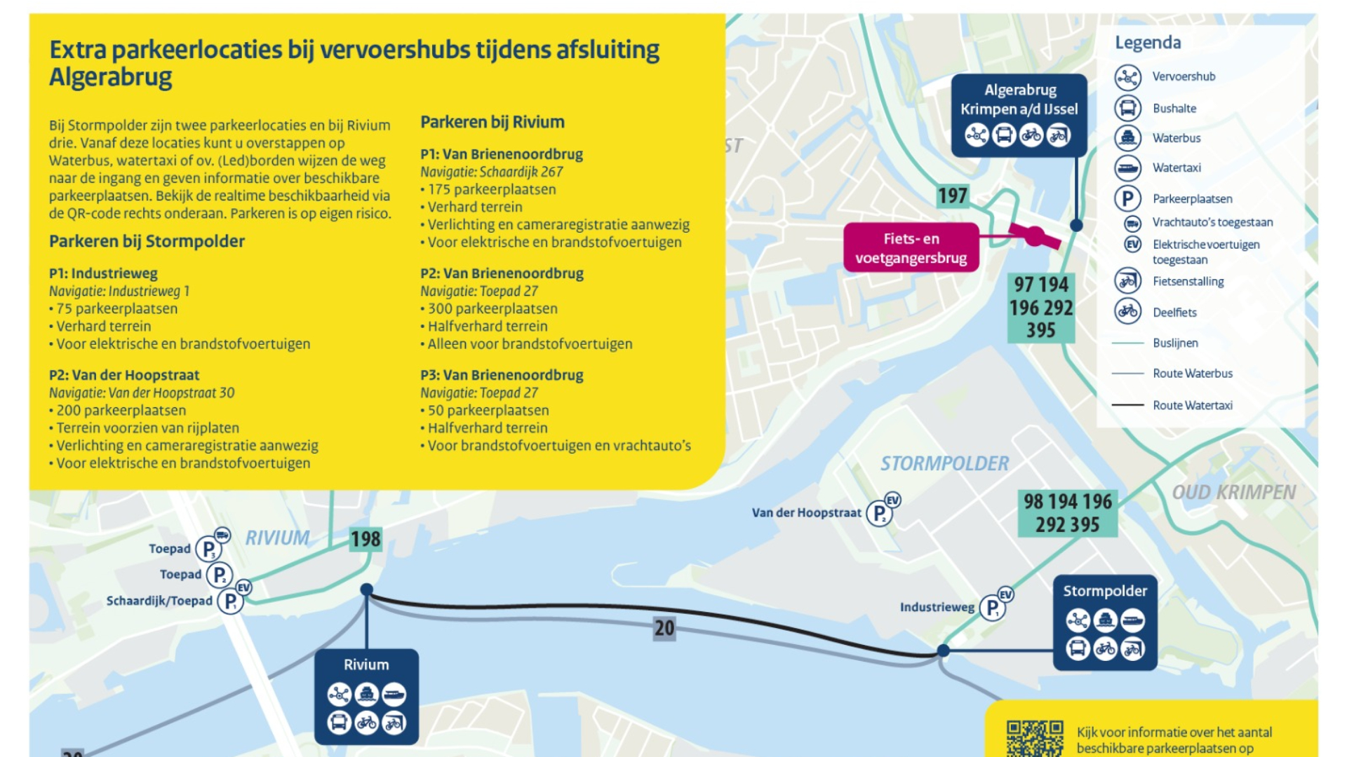 Afsluiting Algerabrug: informatie over de omleidingen.