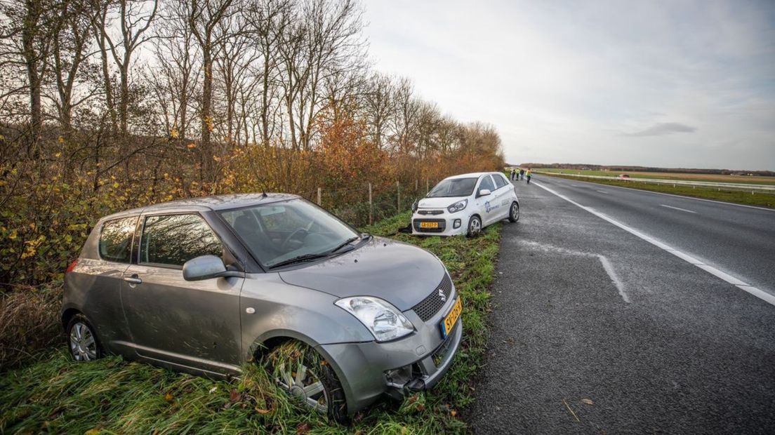 Bij het ongeluk waren twee auto's betrokken