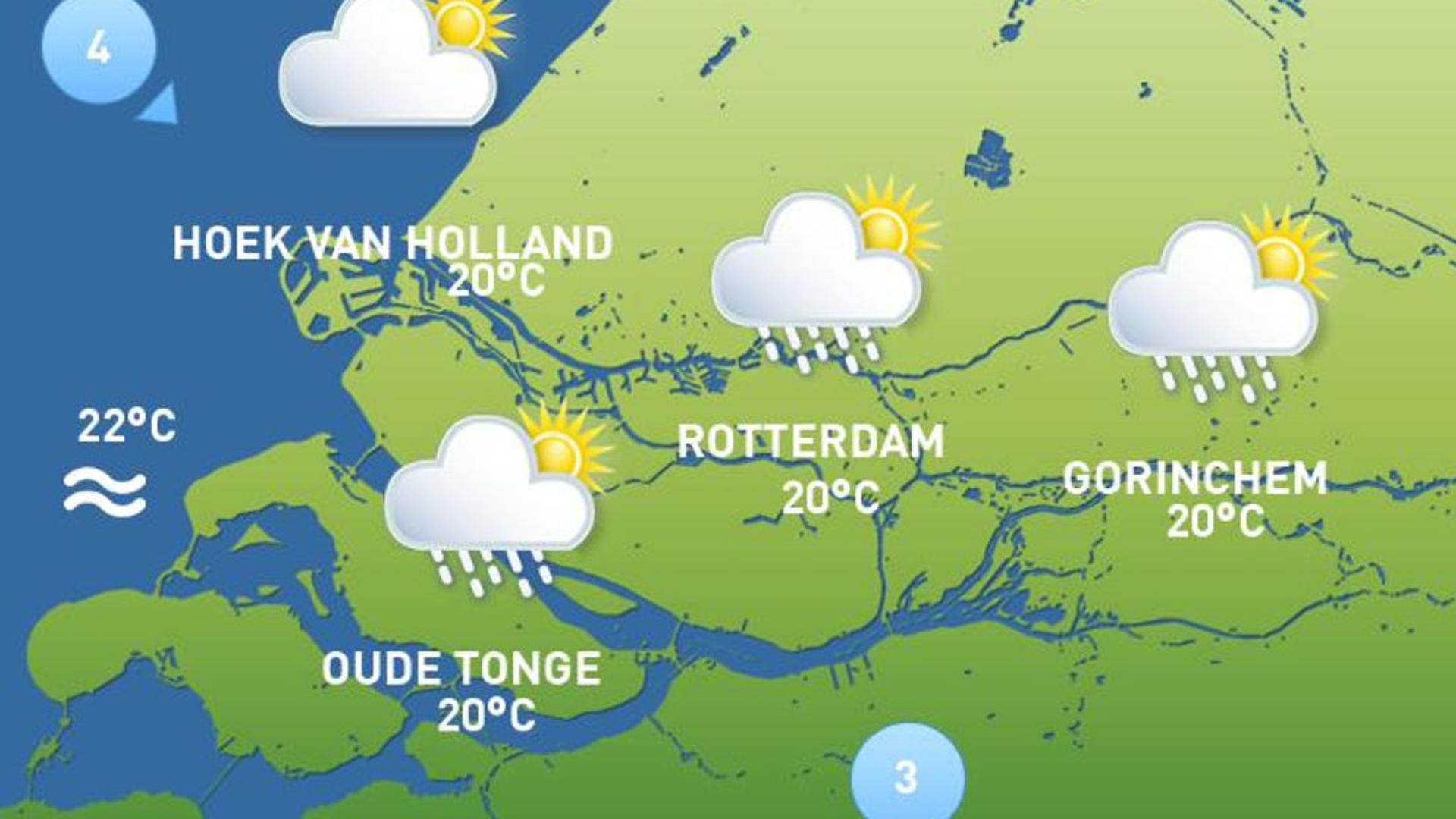 Het weer van vrijdag 21 augustus