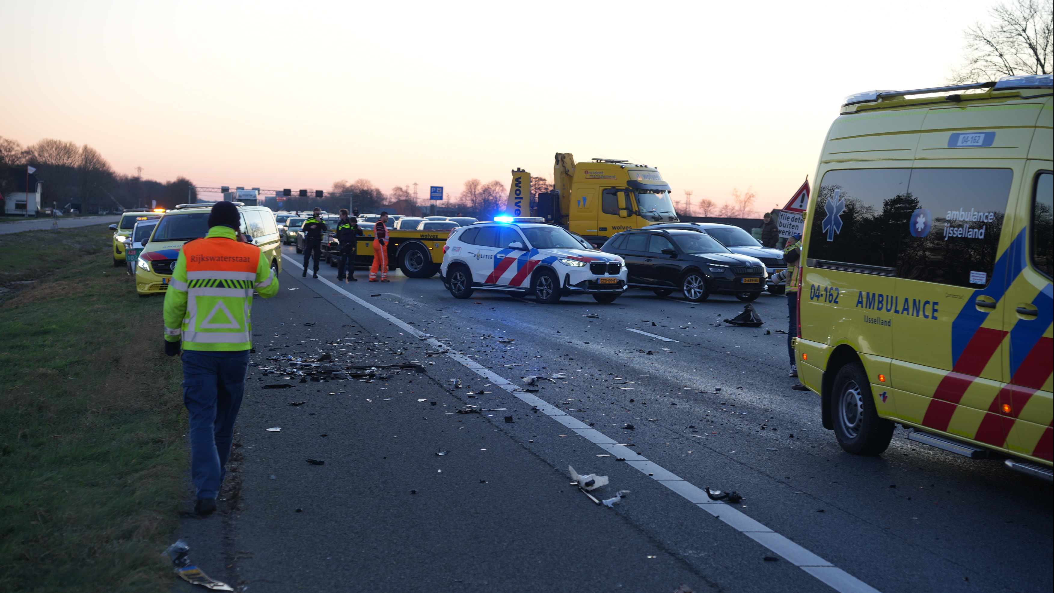 Ongeluk op A28 door overstekende hond | Brand in Wilsum.