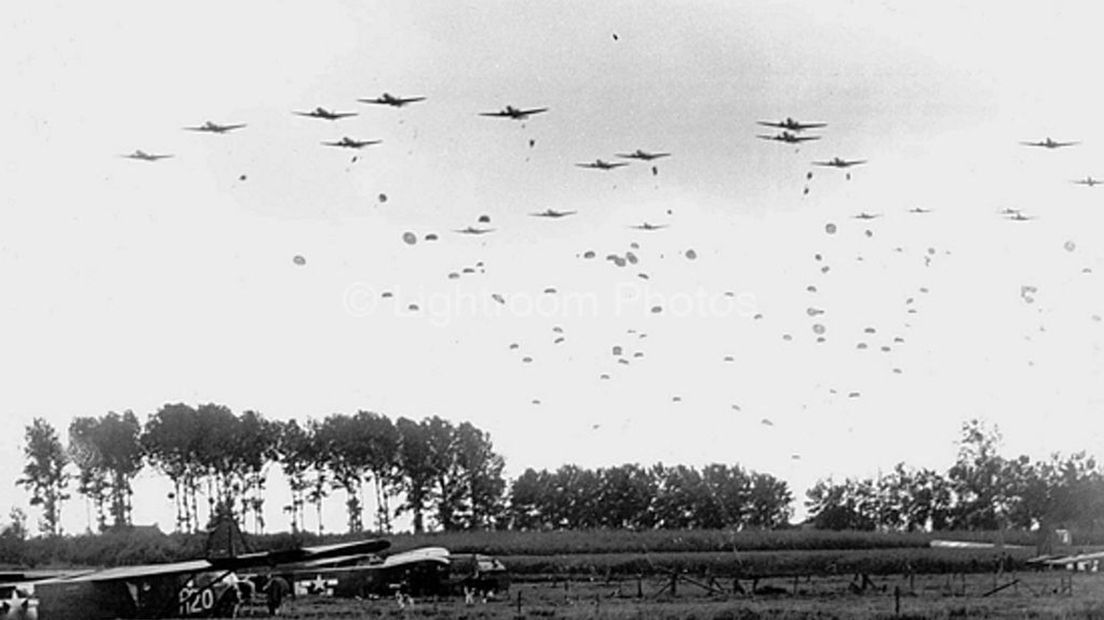 Market Garden begon met grootschalige luchtlandingen.