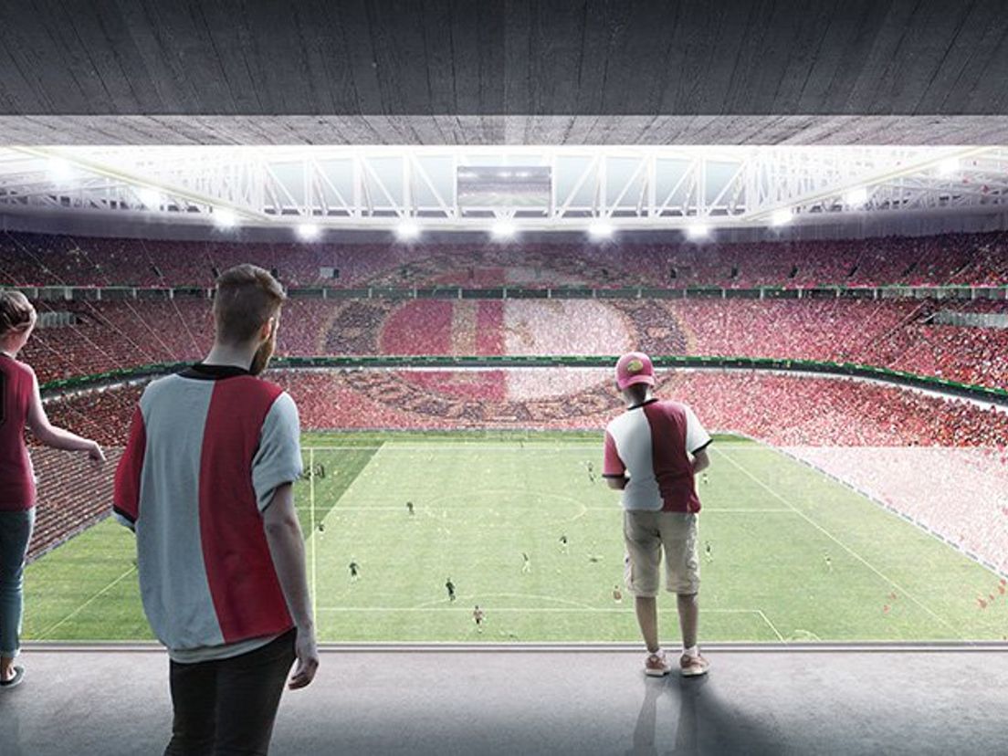 Artist impression van Feyenoord City (Bron: OMA)