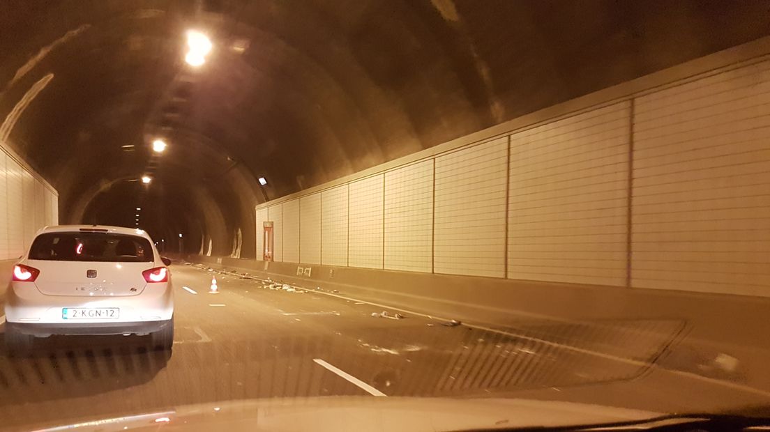 Westerscheldetunnel ligt vol met rommel