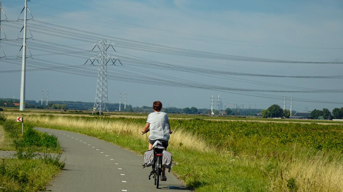 Een fietser bij Heinkenszand (foto ter illustratie)