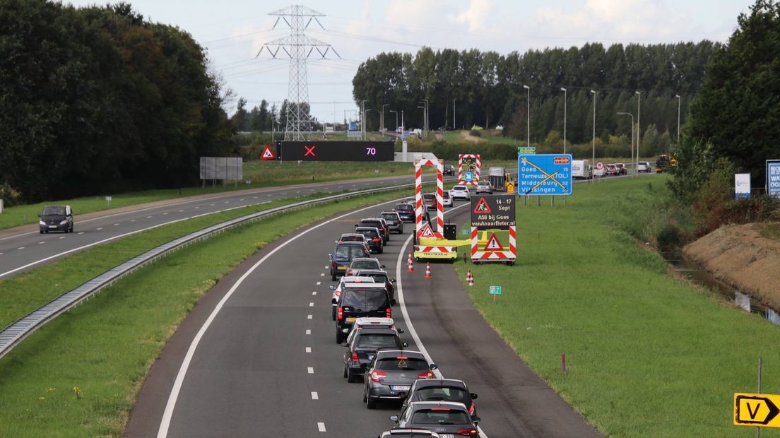 Files door werkzaamheden op A58