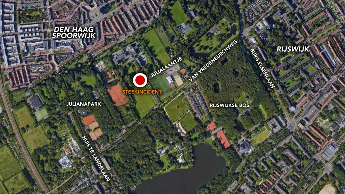Het park heeft meerdere in- en uitgangen