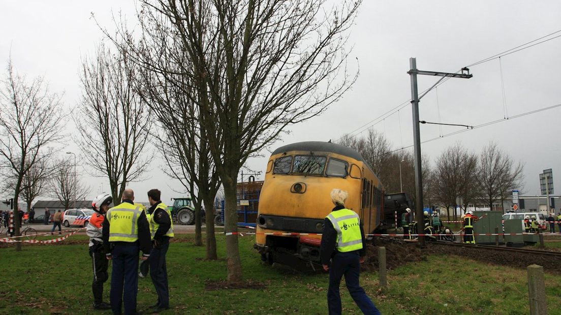 Aanrijding trein met tractor