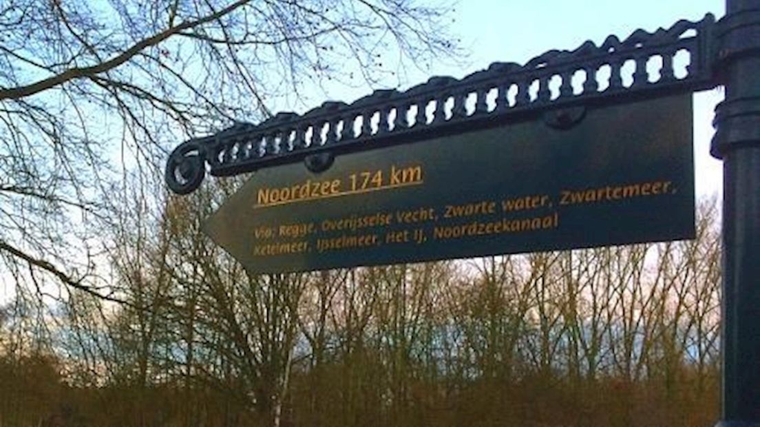 Het bordje bij de Wilgenweard