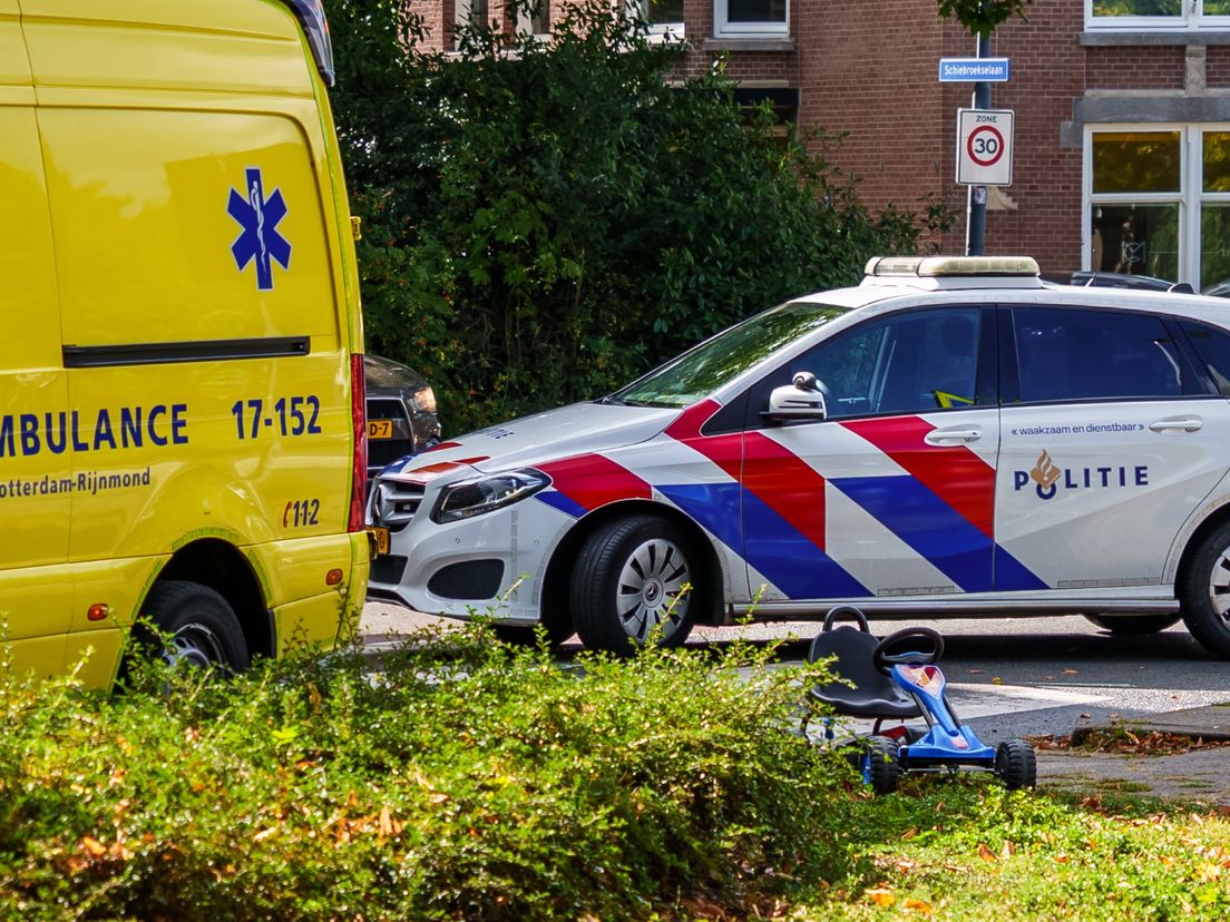 Aanrijding bestelbus met skelter op Bergselaan.