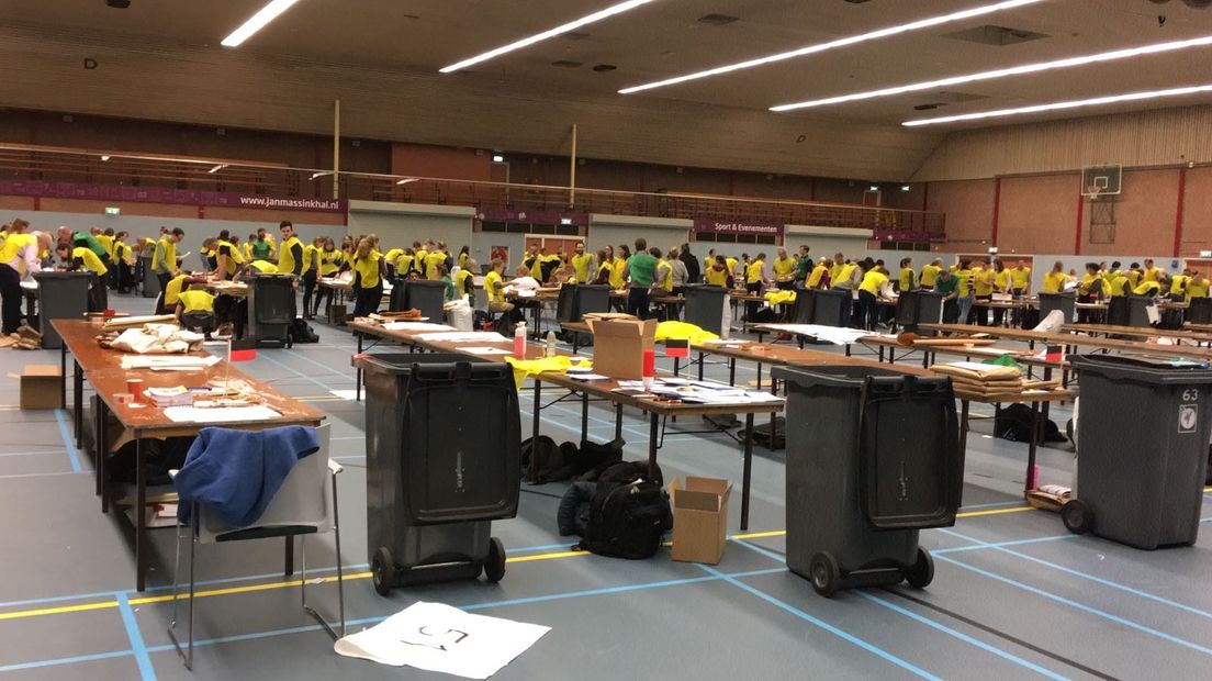 Stemmen tellen in Nijmegen.
