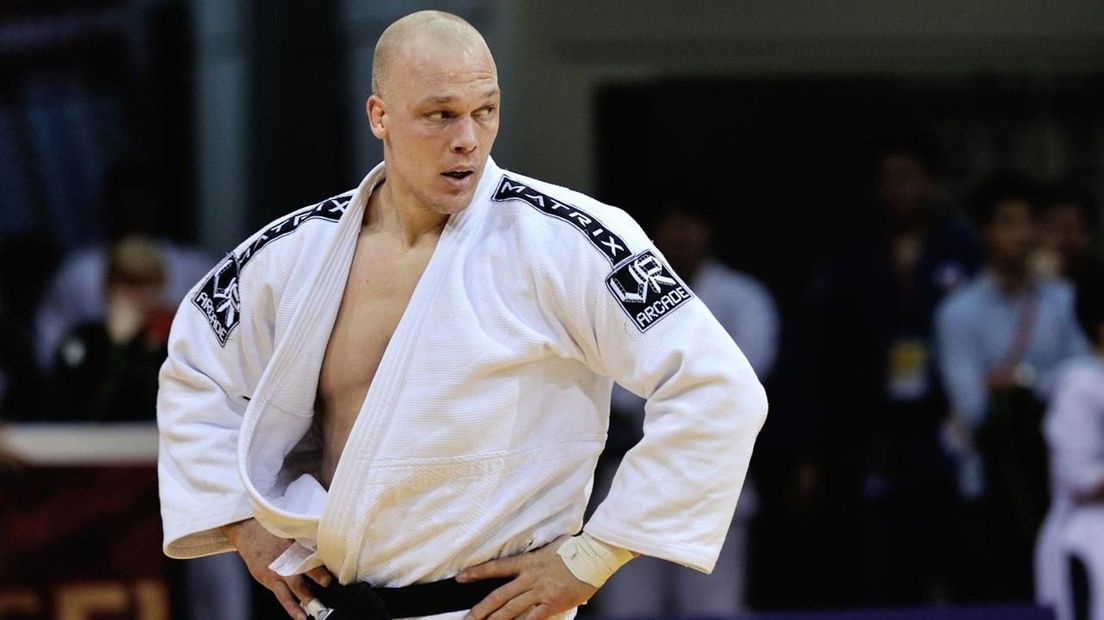 Judoka Henk Grol in actie