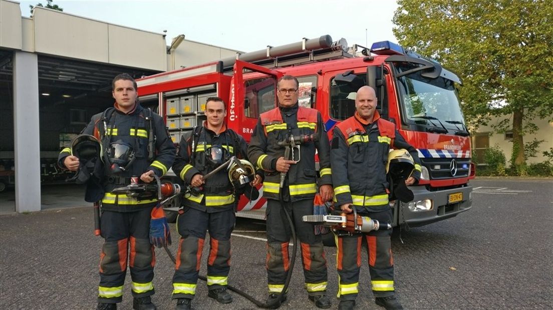 Vrijwillige brandweermannen Voorschoten