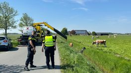 112-nieuws: Botsing tussen meerdere auto's Groningen • Vrachtwagen rijdt tegen slagboom van brug