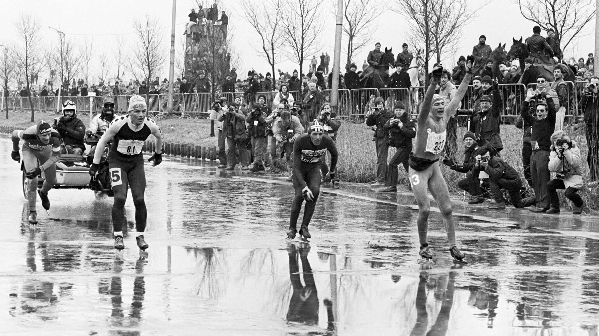 Jan Kooiman, Henri Ruitenberg, Jos Niesten (3) en winner Evert van Benthem