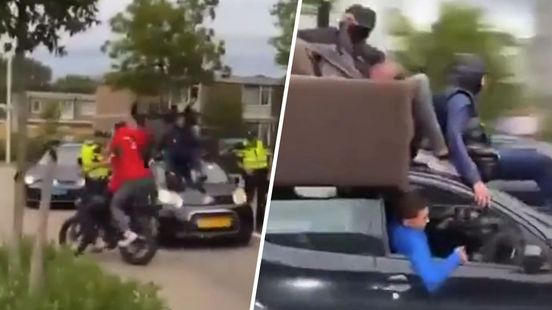 Bankzitters op autodak in Overvecht: filmpje geeft volgens politie 'maar deel van de situatie weer' Home