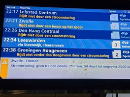 Geen treinen tussen Meppel en Zwolle door stroomstoring