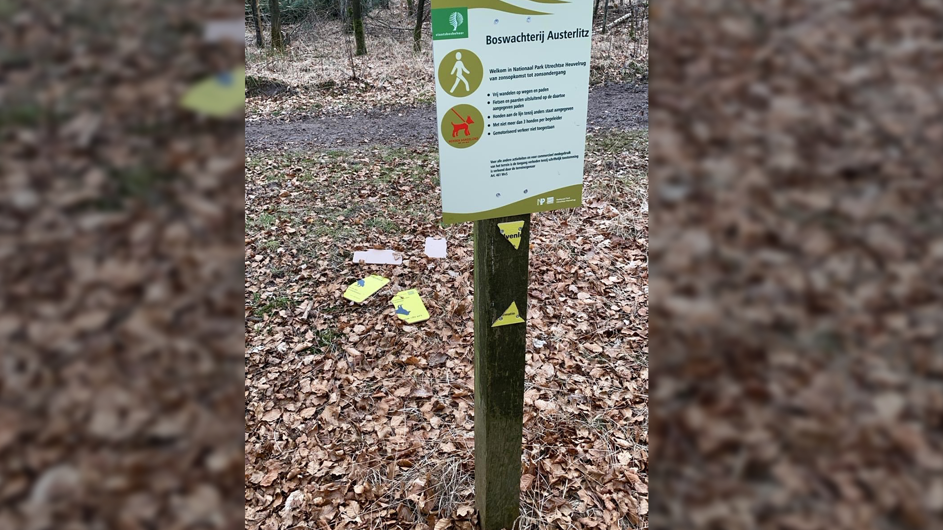 Vandalen vernielen bordjes aanlijnplicht voor honden in wolvengebied