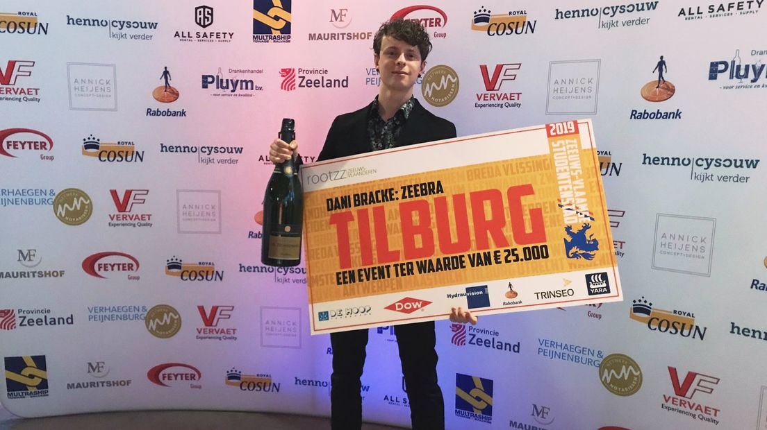 Dani Bracke wint de prijs voor Zeeuws-Vlaamse studentenstad met zijn inzending Tilburg