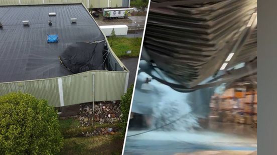 Dak bedrijfspand in Winterswijk ingestort: 'Alles is naar de klote'