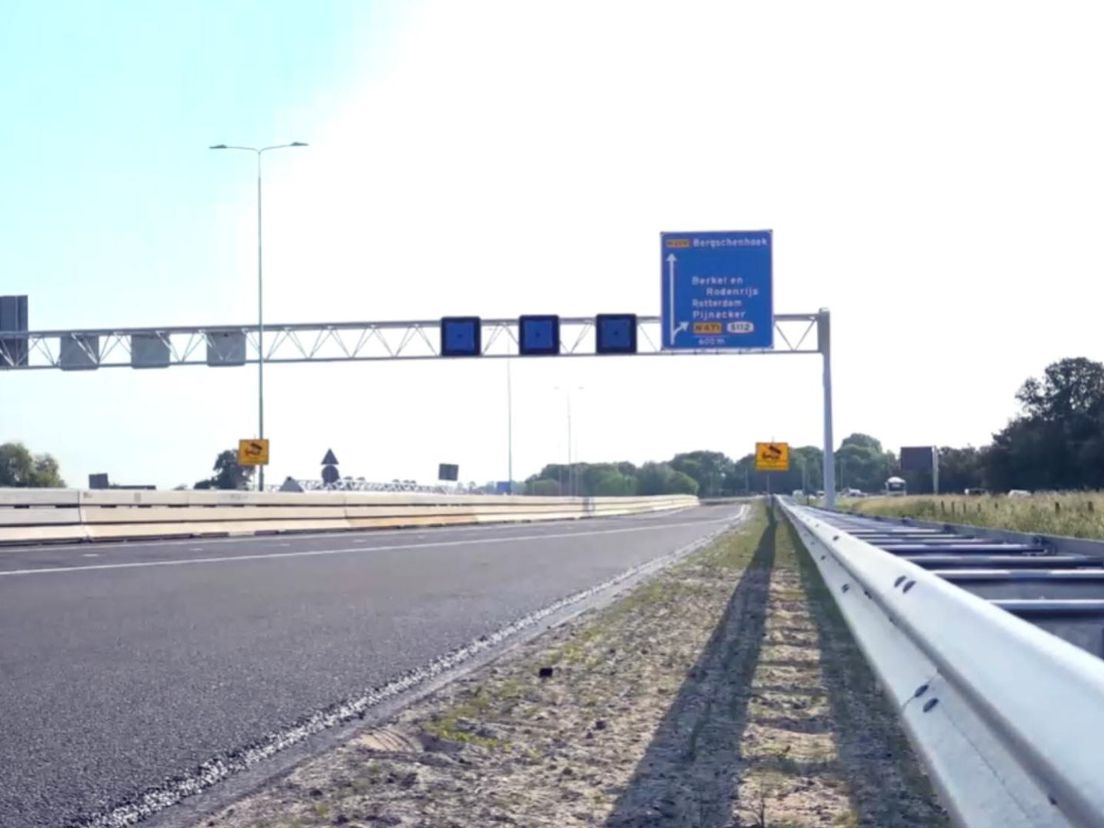 Het deel van de nieuwe A16 dat maandag open gaat
