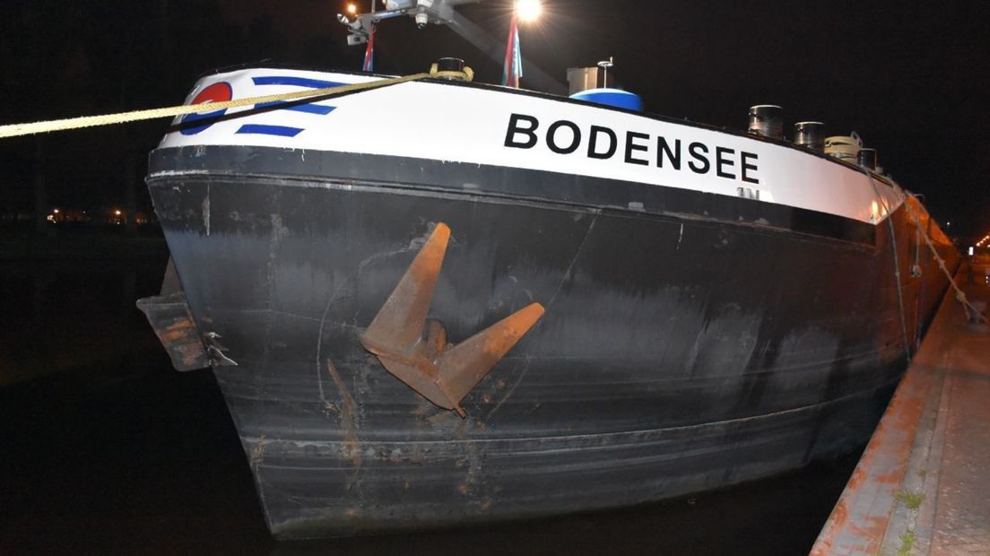 De Bodensee, het schip dat de Gerrit Krolbrug ramde