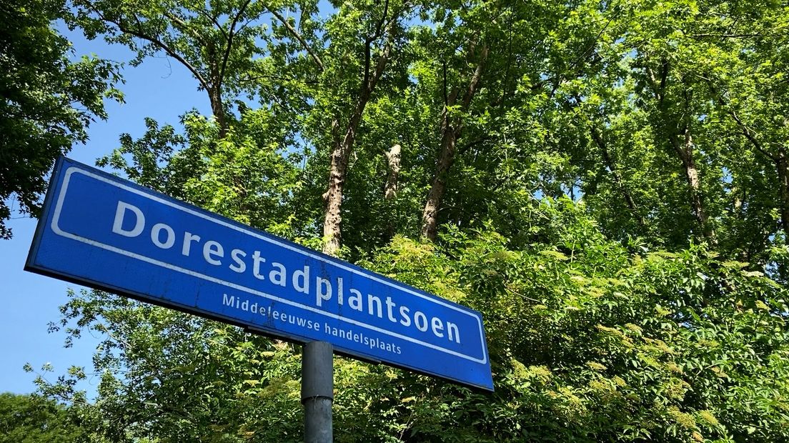 In woonwijk De Heul verwijzen alleen de straatnaambordjes nog naar de geschiedenis van Dorestad