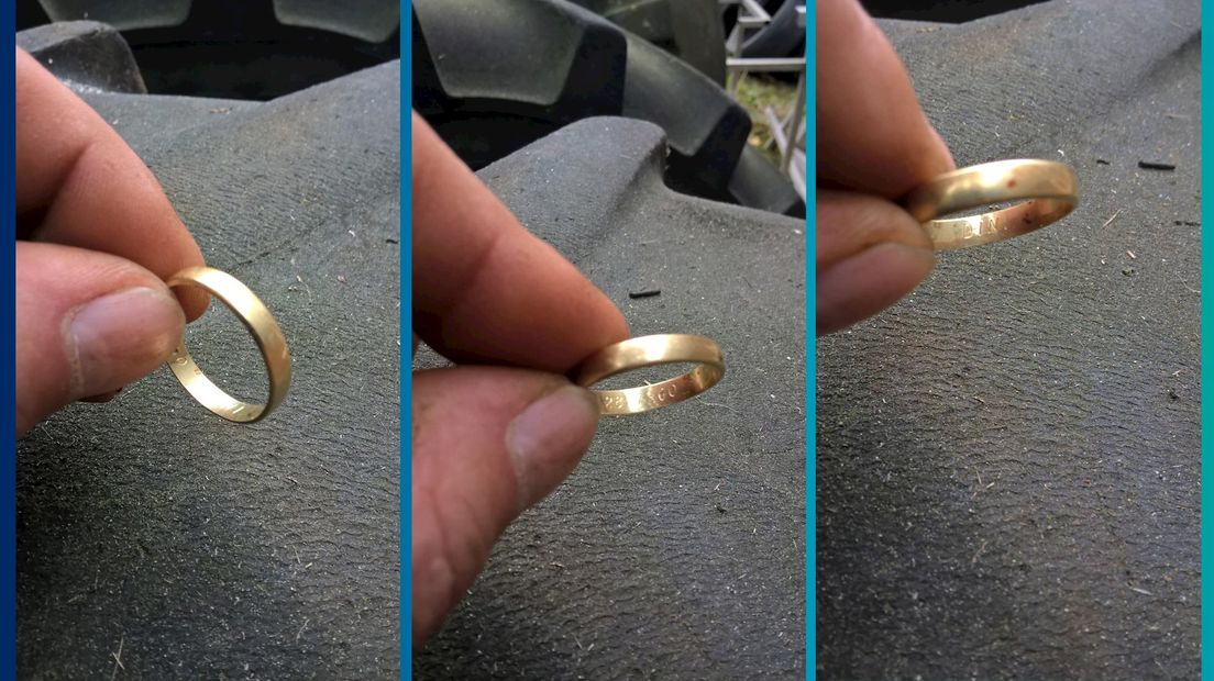 De gevonden trouwring in een Groningse giertank