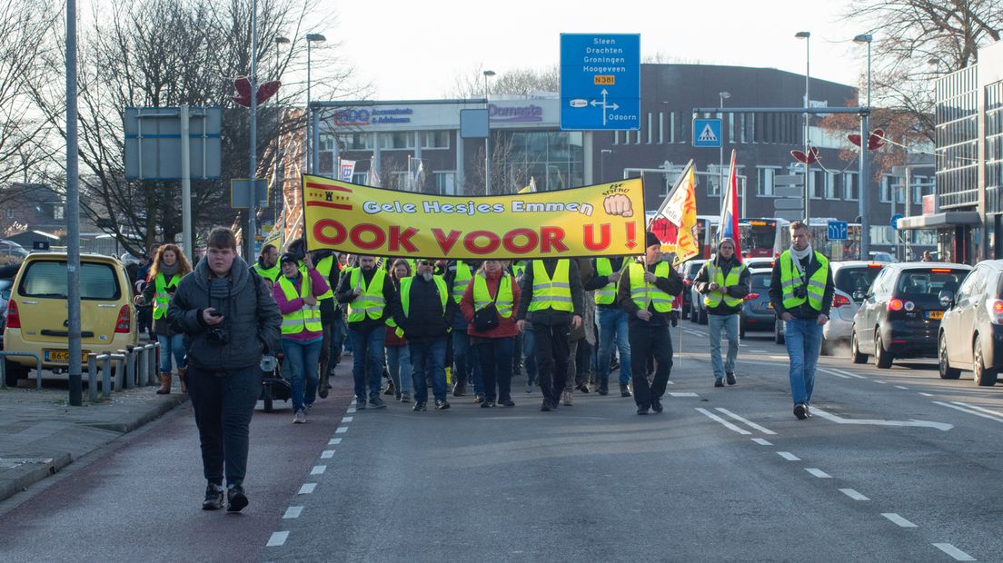 Gele Hesjes in Emmen (Rechten: Wiedse Veenstra/RTV Drenthe)