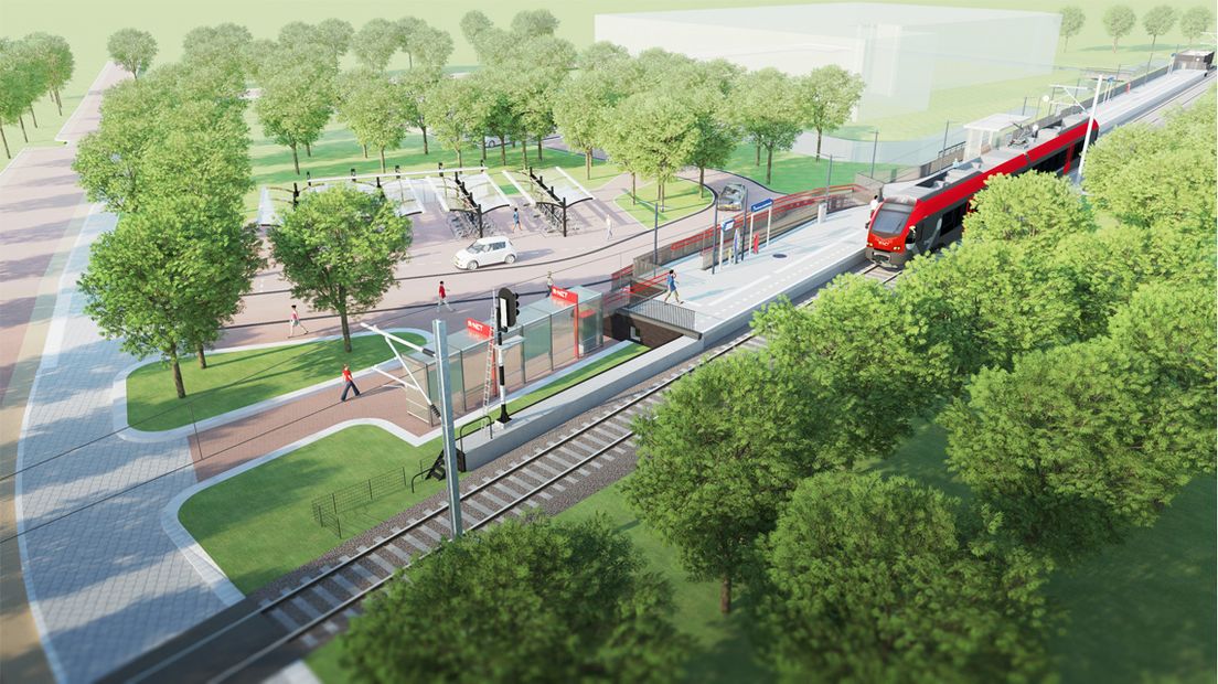 Een impressie van het nieuwe station Boskoop Snijdelwijk