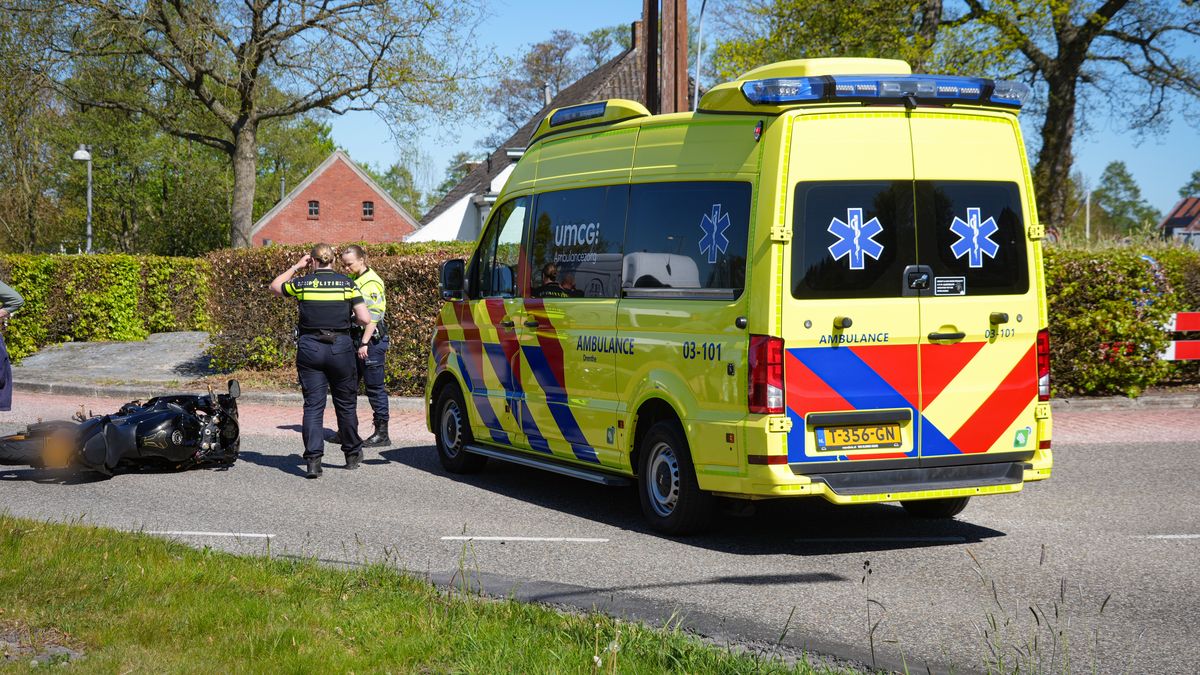 Motorrijder gewond bij ongeluk in Eelderwolde