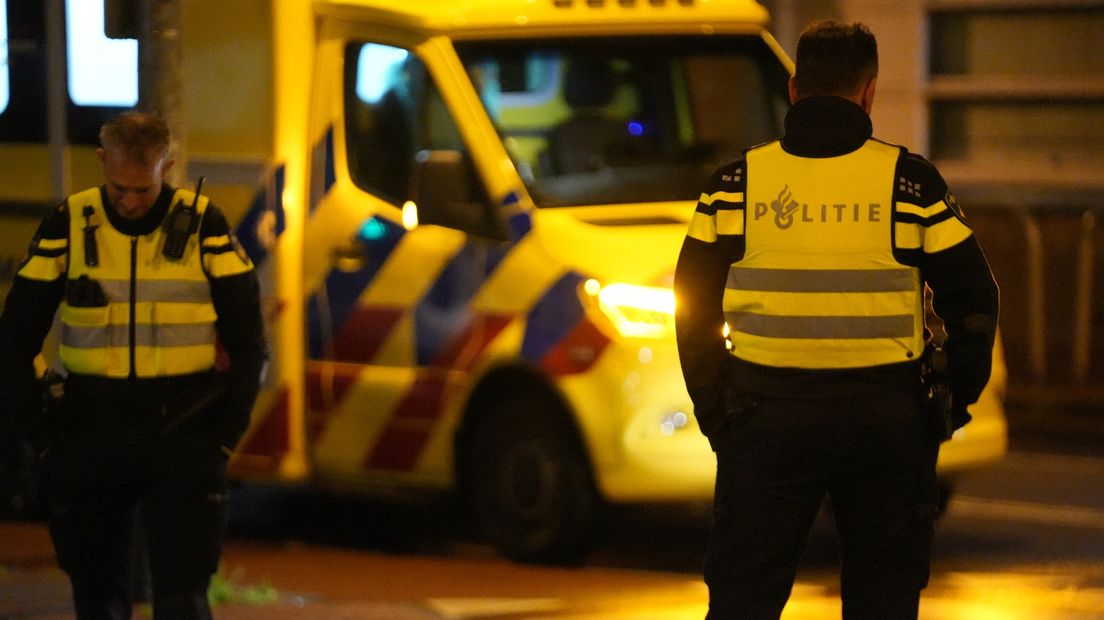 Politie op de plek van het ongeval aan de Rodeweg in Stad