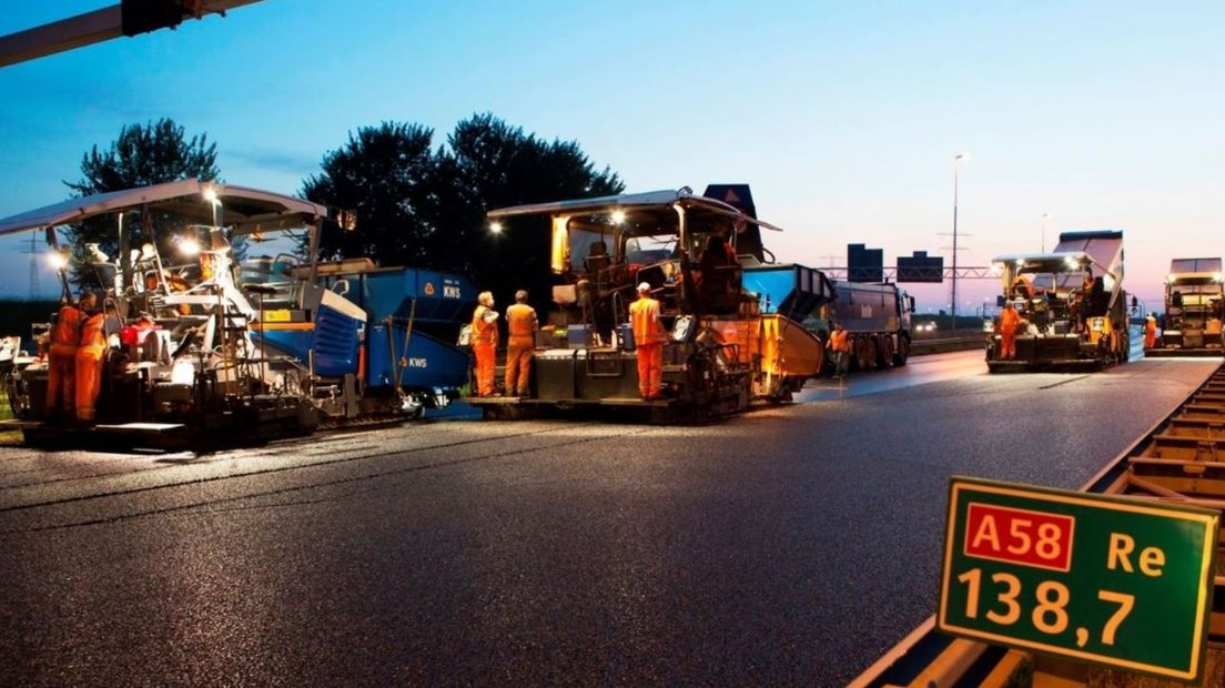 Wegwerkzaamheden A58