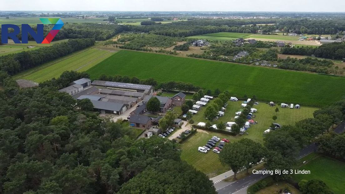 Camping 'Bij de 3 Linden' van bovenaf