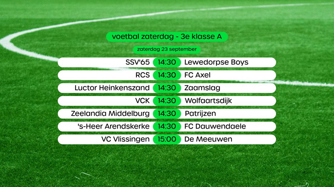 voetbal 3e klasse A