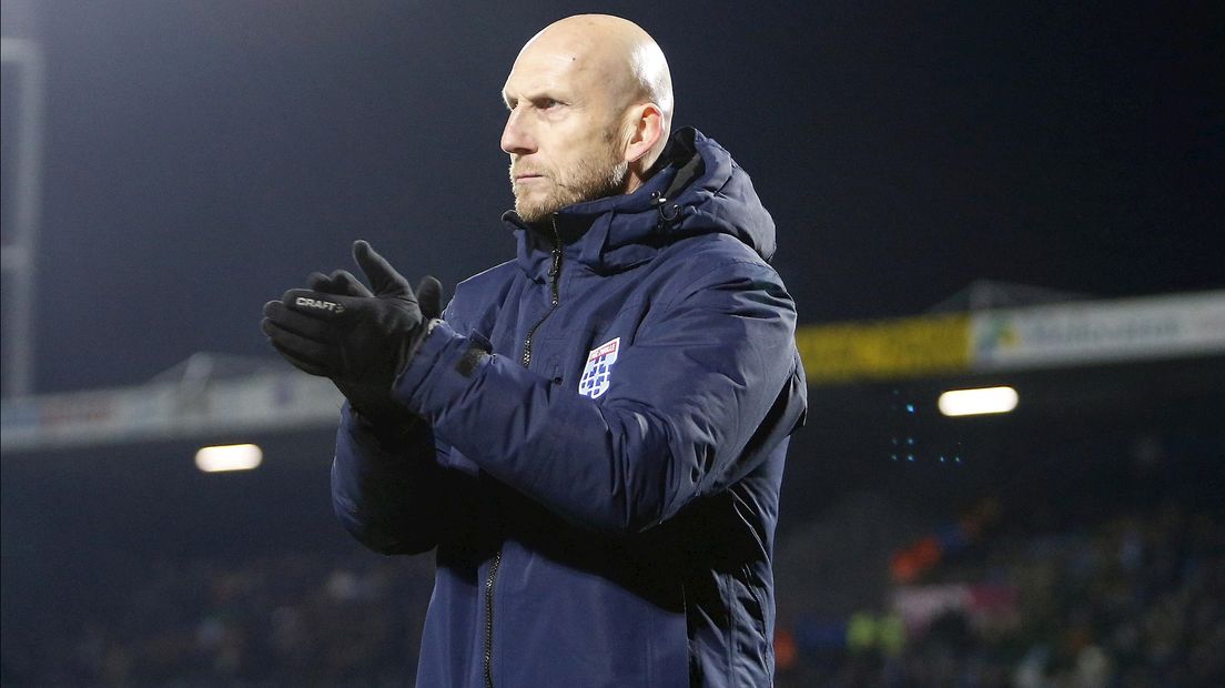 Jaap Stam tijdens PEC Zwolle - Feyenoord